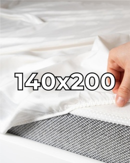 Płócienne prześcieradło hotelowe z gumką 140x200 cm, 100% bawełna 150g