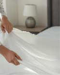 Płócienne prześcieradło hotelowe z gumką 160x200 cm, 100% bawełna 150g