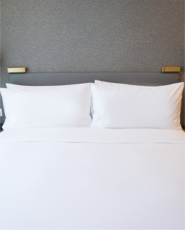 Płócienne prześcieradło hotelowe z gumką 200x200 cm, 100% bawełna 150g