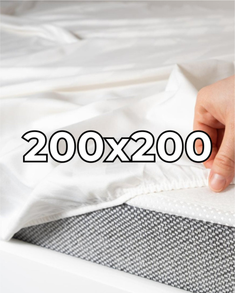Płócienne prześcieradło hotelowe z gumką 200x200 cm, 100% bawełna 150g Płócienne prześcieradło hotelowe z gumką 200x200 cm, 100% bawełna 150g