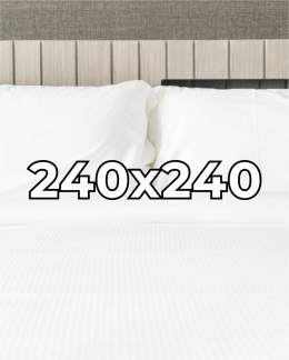 Prześcieradło hotelowe Adamaszek 240x240 cm,  100% bawełna 145 g