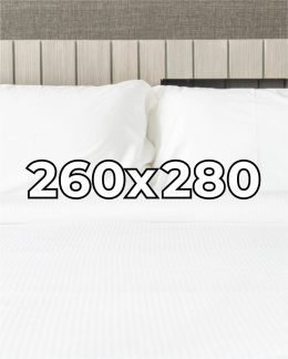 Prześcieradło hotelowe Adamaszek 260x280 cm,  100% bawełna 145 g