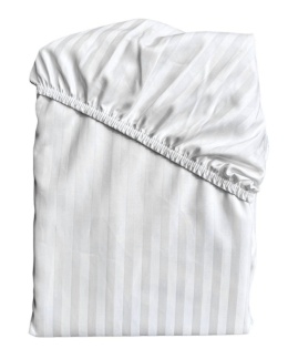 Prześcieradło hotelowe z gumką 160x200 cm Adamaszek 100% bawełna