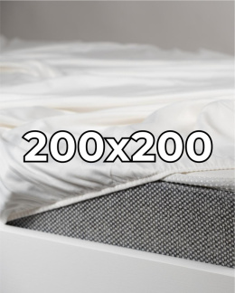 Prześcieradło hotelowe z gumką 200x200 cm Adamaszek 100% bawełna
