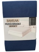 Przescieradło z gumką Jersey 90x200 , GRANATOWE