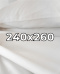 Satynowe prześcieradło hotelowe 240x260 cm, 100% płótno bawełniane 150 g