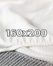 Satynowe prześcieradło hotelowe z gumką 160x200 cm, 100% bawełna 150 g
