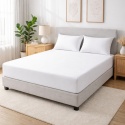 Płócienne prześcieradło hotelowe z gumką 120x200 cm 100% bawełna 150g
