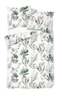 Pościel 140x200 + 2 poszewki | 100% bawełna | Zielona gałązka 4835 B