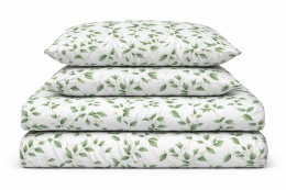 Pościel 140x200 + 2 poszewki | 100% bawełna | zielony bluszcz 6002