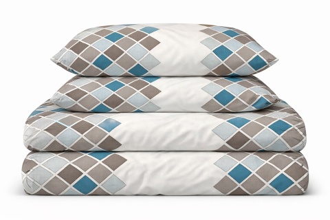 Pościel 160x200 100% bawełna – komplet z poszewkami | argyle 6005 A