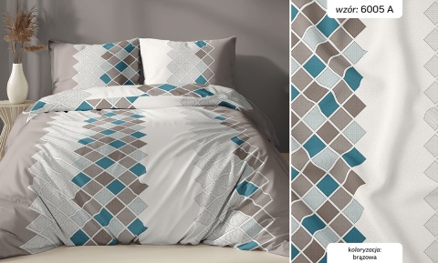 Pościel 160x200 100% bawełna – komplet z poszewkami | argyle 6005 A