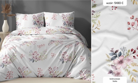 Pościel 180x200 + 2 poszewki | 100% bawełna | Kwiat jabłoni 1994