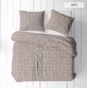 Pościel 220x240 + 2 poszewki | 100% bawełna | geometryczna beżowa 2052