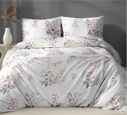 Pościel 220x240 + 2 poszewki | 100% bawełna | jabłonka w bieli 1994