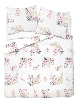 Pościel 220x240 + 2 poszewki | 100% bawełna | jabłonka w bieli 1994