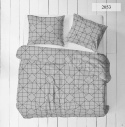Pościel 220x240 + 2 poszewki | 100% bawełna | geometryczna czarny 2053