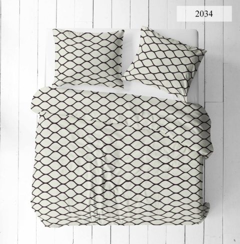 Pościel 220x240 + 2 poszewki | 100% bawełna | plecionka ecru 2034