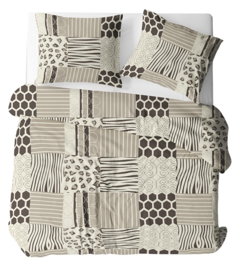 Pościel 220x240 + 2 poszewki | 100% bawełna | panterka 2001