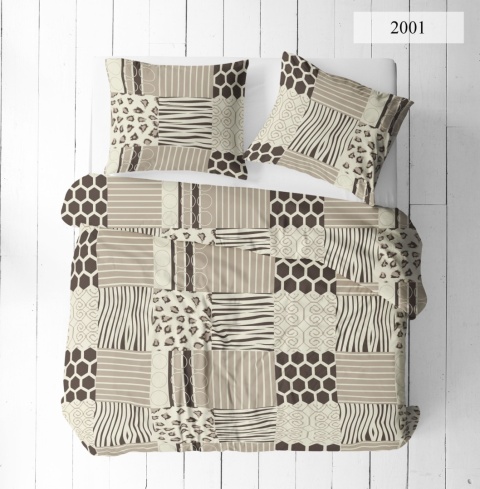 Pościel 220x240 + 2 poszewki | 100% bawełna | panterka 2001