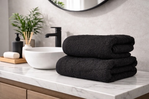 Ręcznik kąpielowy 50x100 cm, bawełna 100% CZARNY