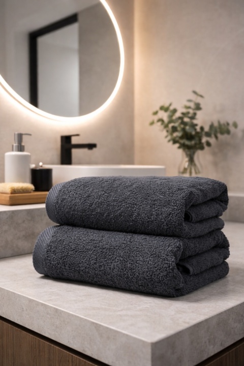 Ręcznik kąpielowy 70x140 cm, bawełna 100% GRAFITOWY