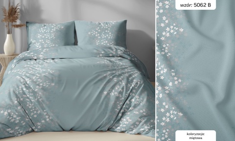 Pościel 160x200 100% bawełna – komplet z poszewkami | 5062 B Mięta