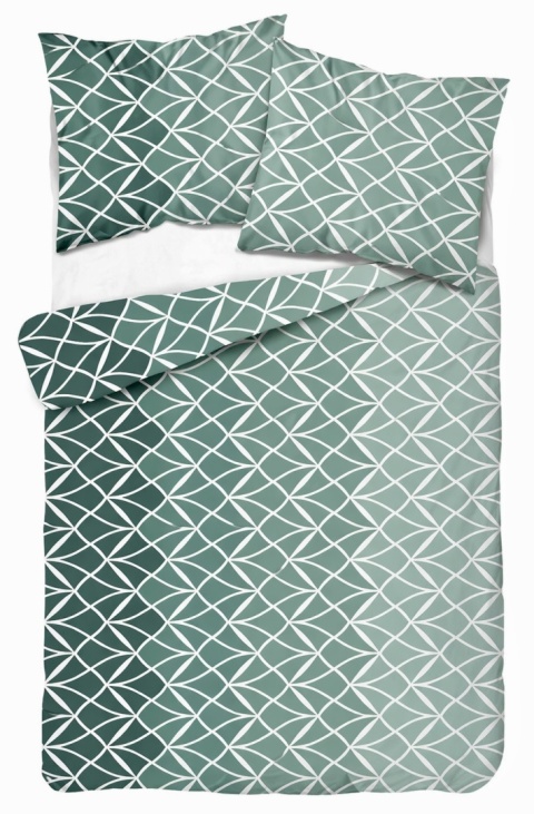 Pościel 160x200 100% bawełna – komplet z poszewkami | 5016 D zielona