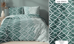 Pościel 160x200 100% bawełna – komplet z poszewkami | 5016 D zielona