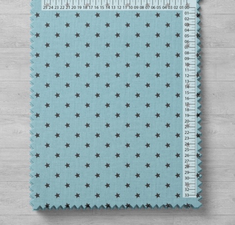 Pościel 160x200 100% bawełna – komplet z poszewkami | Polska produkcja| drobne gwiazdki na turkus