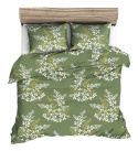 Pościel 160x220 + 2 poszewki| 100% bawełna | gałązka na zielonym 1449