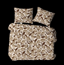 Pościel 160x220 + 2 poszewki | 100% bawełna | Kwiaty brąz