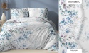 Pościel 160x220 + 2 poszewki| 100% bawełna | niebieska gałązka 4884 C