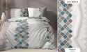 Pościel 160x220 + 2 poszewki| 100% bawełna | argyle 6005 A