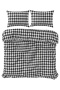 Pościel 160x220 + 2 poszewki| 100% bawełna | białe / czarne romby