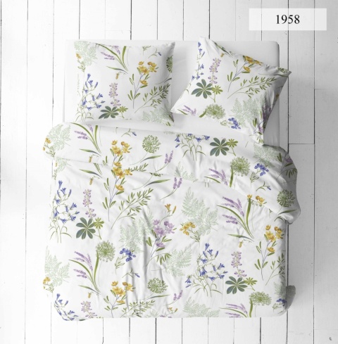 Pościel 200x200 + 2 poszewki | 100% bawełna | 1958 zioła