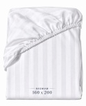 Prześcieradło hotelowe z gumką 160x200 cm Adamaszek 100% bawełna