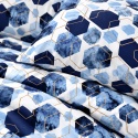 Pościel 180x200 + 2 poszewki | 100% bawełna | niebieski Hexagon