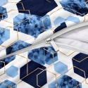 Pościel 220x200 + 2 poszewki | 100% bawełna | niebieski Hexagon