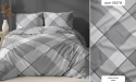 Pościel 200x200 + 2 poszewki | 100% bawełna | 5227 B szara krata