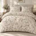 Pościel 220x240 + 2 poszewki | 100% bawełna | 2054 Złociste pnącza