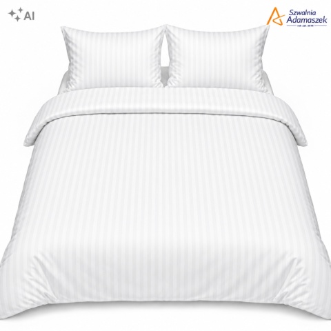 Pościel Hotelowa Adamaszek 2 cm 200x200 + 2x70x80 | 100% Bawełna – Zakładka Hotelowa | Szwalnia Adamaszek